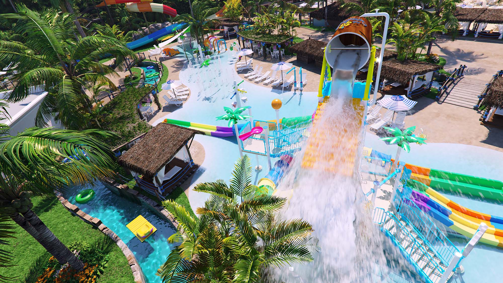 Conceito visual de parque aquático infantil